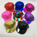 Candy baseball cap PU-laserläder baseball cap