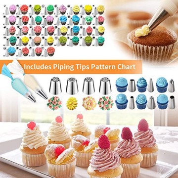 236pcs Cake Decorating Tips Set with Blue Storage Kit