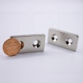 Powerful retangular countersunk Neodymium magnet 40x20mm