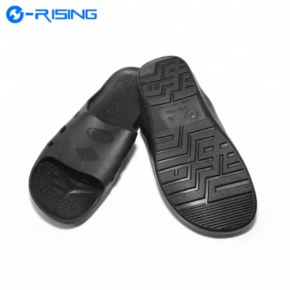 E-RISING Black ESD Cleanroom Antistatic SPU Slippers