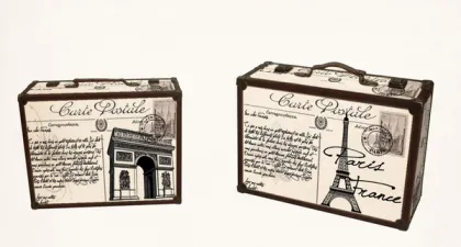 Decorative suitcase,canvas suitcase,wooden boxes