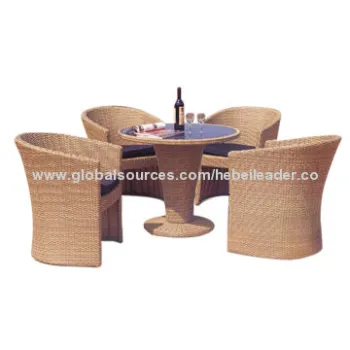 Rattan furniture, 4 chairs + 1 table