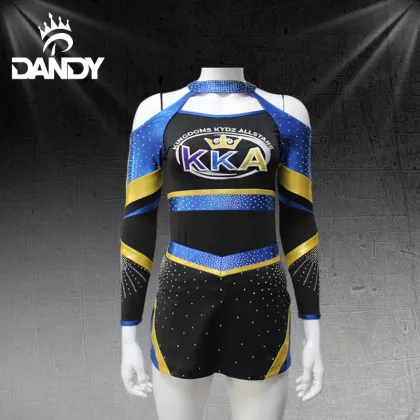 Royal blue girls cheer uniforms