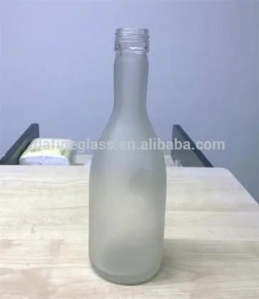 330ml frosted/matte plum wine glass bottle with screw aluminum cap