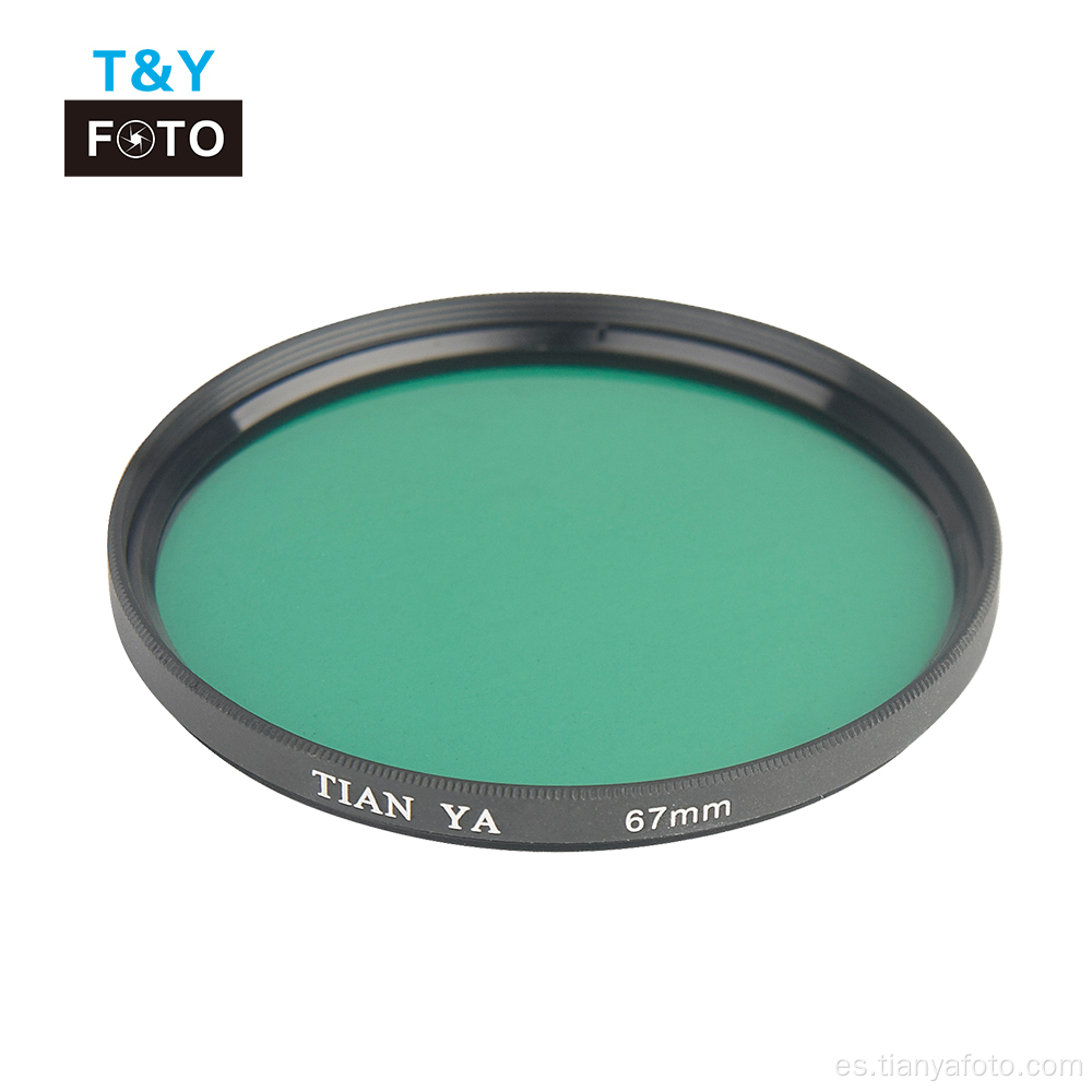 Filtro de color verde completo de 49-82 mm para cámara