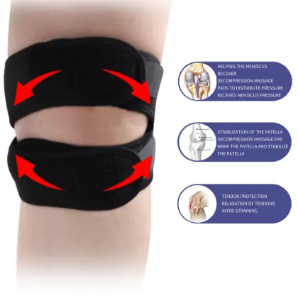 Double Knee Brace for Men and Women: Patellar Tendon Support Strap