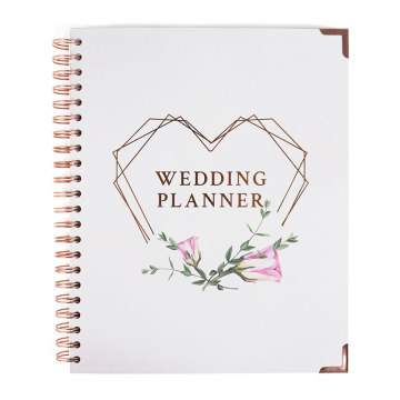 Spiral bindende A4 Wedding Planner Book Organizer notebook