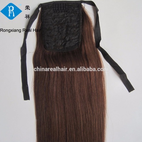 Cheap wholesale factory price 100% human brazilian hair clip ponytail
