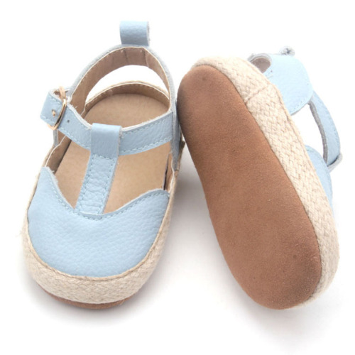 Zapatos de vestido de bebé de cuero suave para niñas