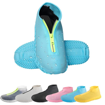 Cubiertas de zapato de cremallera de lluvia de silicona 100% elásticas
