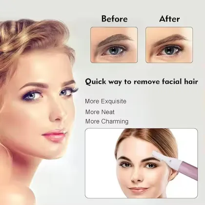 Rechargeable Facial Shaver with Eyebrow Trimming Function