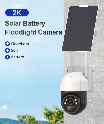 CCTV Camera With Solar Panel Wireless Connection