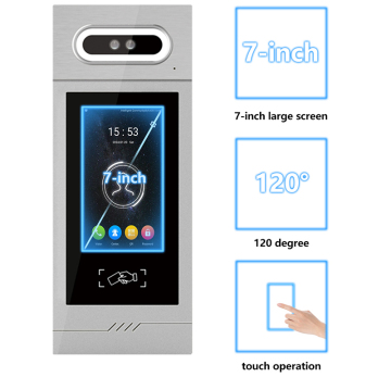 TCP/IP Access Control Doorbell with Camera, 1080P Video Door Phone System featuring 7 Inch Touch Screen and Cat5E Cable