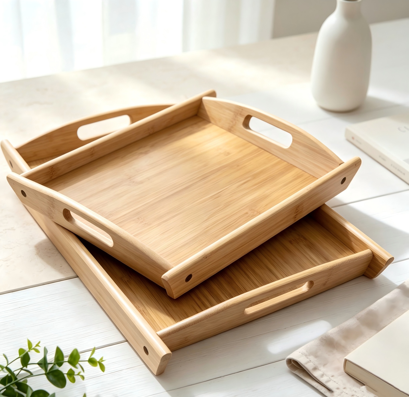 Shape Bamboo Serving Tray