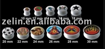 white uv ear plug tunnel body jewelry wholesales