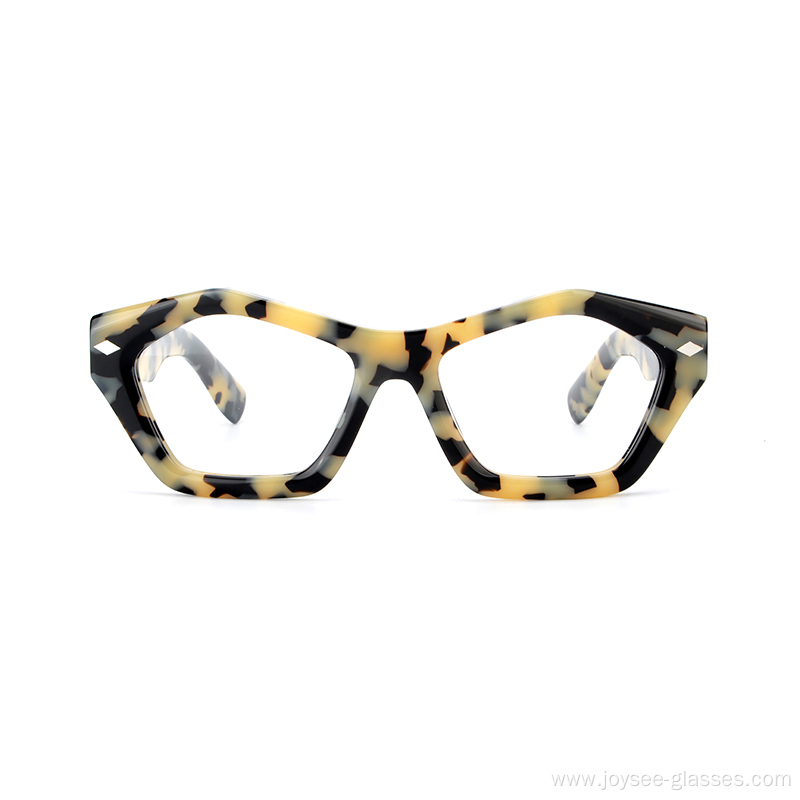 Wholesale Cheap Fashion Women Cat Eye Shape High Quality Thick Acetate Eyeglasses Frames
