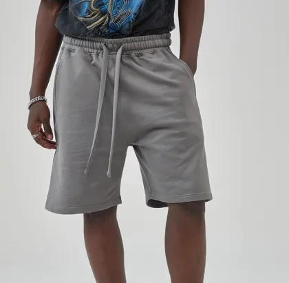Trendy Brand Loose Drawstring Cotton Shorts for Men