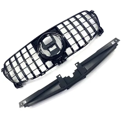 Black GT Model Car Grille for Mercedes Benz W167 GLE Class 2020-2022