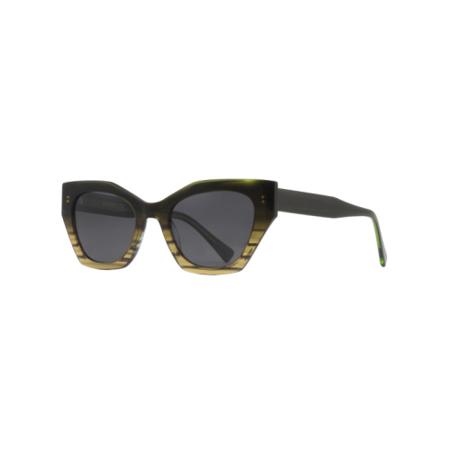 Women Trendy Polarized Slim Cat Eye Acetate Sunglasses