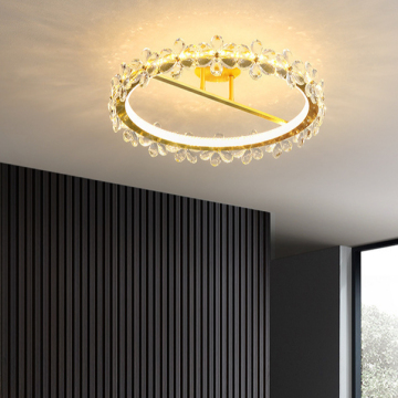 Modern LED Ceiling Lights: Patented Design Crystal Luxury Chandeliers for Smart Bedrooms and Living Rooms