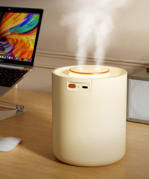 USB-Powered 1500ml Double Spray Air Humidifier with LED