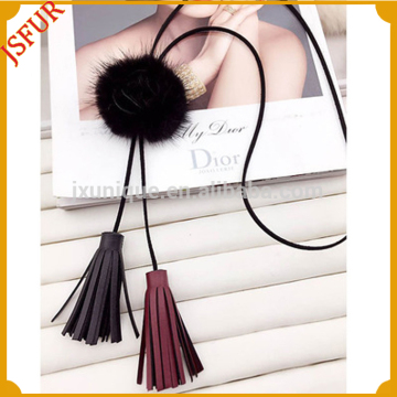 Colorful custom real fox fur pom poms fashion accessory