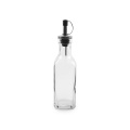 Bouteille d'huile en verre carrée claire 150 ml avec bec