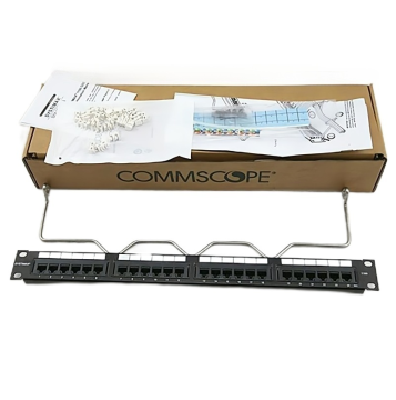 COMMSCOPE 1U Gigabit Standard Unshielded Cat6 24-Port RJ45 Patch Panel 1100GS3-24