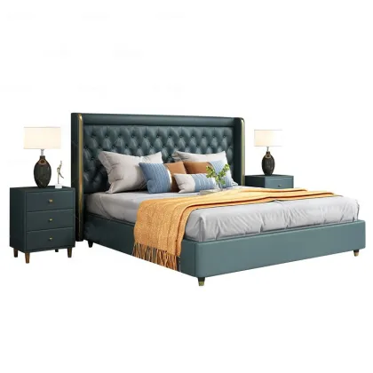 High End Solid Wood Simple Beds for a Luxurious Bedroom