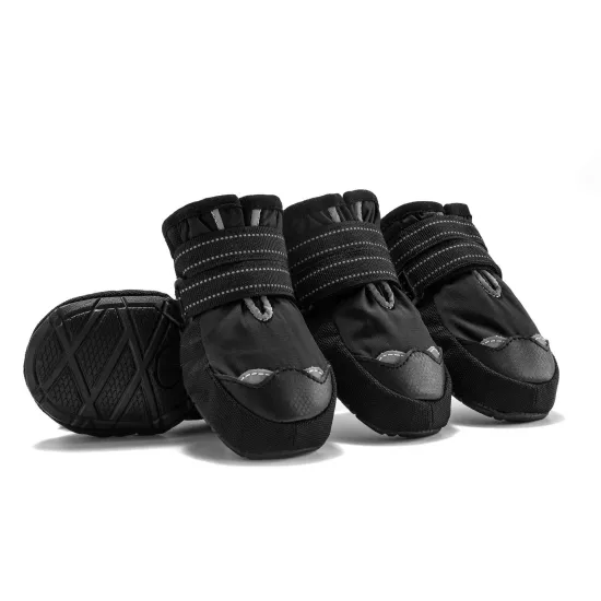 Black Waterproof Breathable Pet Boots for Big and Medium Dogs - Anti-Slip Comfort Shoes for Indoor & Outdoor Use