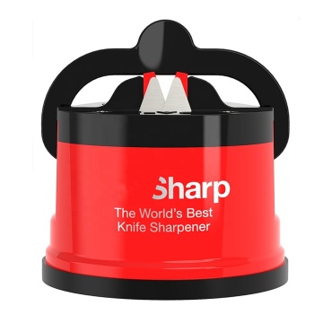 Pocket Manual Blade Sharpener with Suction Cup - Red