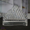 Hand Made Ribbed Crystal Napkin Holder