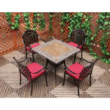 Outdoor Aluminum Balcony Table and Chair Set for Terrace and Courtyard