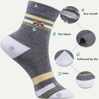 Female cotton socks, cotton series tube socks in South Korea cute cotton socks