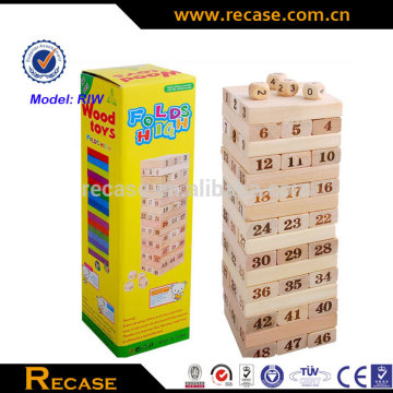 48/51/54pcs wooden jenga,building block toys,jenga puzzle