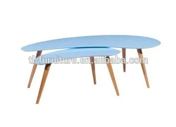 colorful MDF top wooden coffee table set