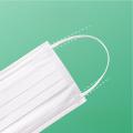 Máscara não tecida descartável branca