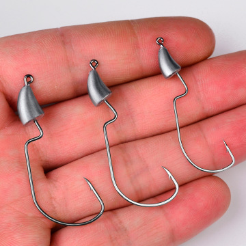 NEWMAJOR JIG014 ตะขอหัวกระสุนเหล็กคาร์บอนสูงสำหรับล่อหนอน (1.75G/2.5G/3.5G)