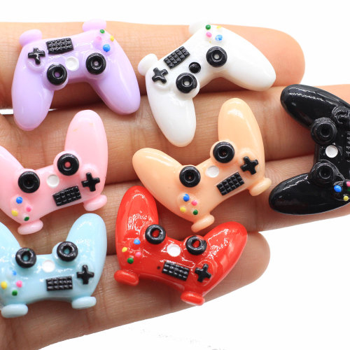 100pcs 21*28mm Flatback Resin Gamepad Cabochons Simulation Game Controller Charms for Key Chain Making Accessory