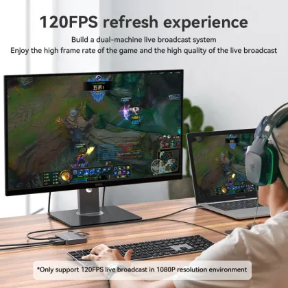 4K HDMI Video Capture Card for Live Broadcast and Game Recording