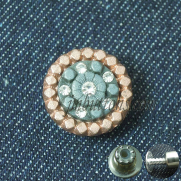 Custom colorful buttons for wedding dresst, rhinestone metal buttons