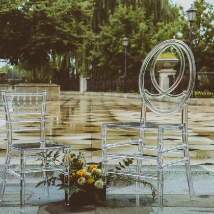 Banquet Hotel Event Wedding Outdoor Stacking Tiffany Clear Plastic Crystal Chairs