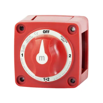 Red 6007 m-Series 4-Position Battery Switch Selector for RVs, Trucks, Trailers, Yachts, and Boats