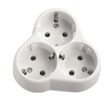 european power plug 1 to 3 adaptor
