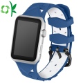 Bracelet Iwatch en silicone bicolore avec bracelet en silicone pour montre