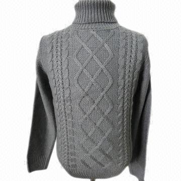 Boy's Long Sleeves Pullover with Alain Cable