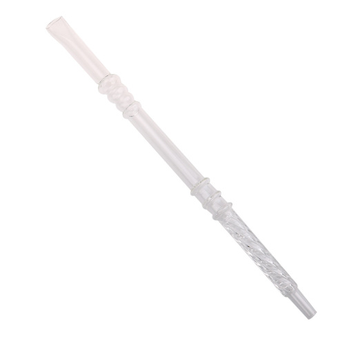 Factory direct sale cheap transparent glass straw hookah accessories