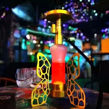 Custom OEM 현대 고급 골드 나비 LED 담두 세트 내장 LED 조명