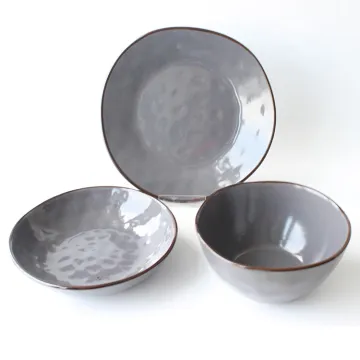 Irregular shape 18pcs western style stoneware