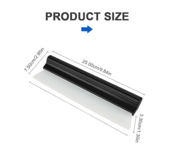 Car Cleaning Tools: Flexible Silicone Water Wiper, Glass Scraper, and Handy Squeegee for Auto Blade Clean and Scraping Tasks
